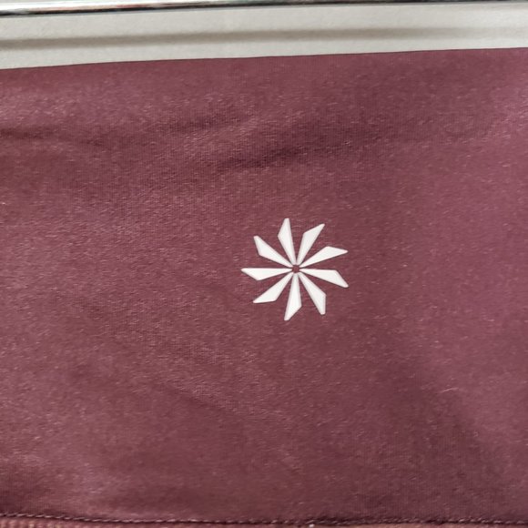 Athleta Chaturanga Ombré Reversible Leggings, Burgundy Currant Fade, sz Medium - Picture 3 of 7